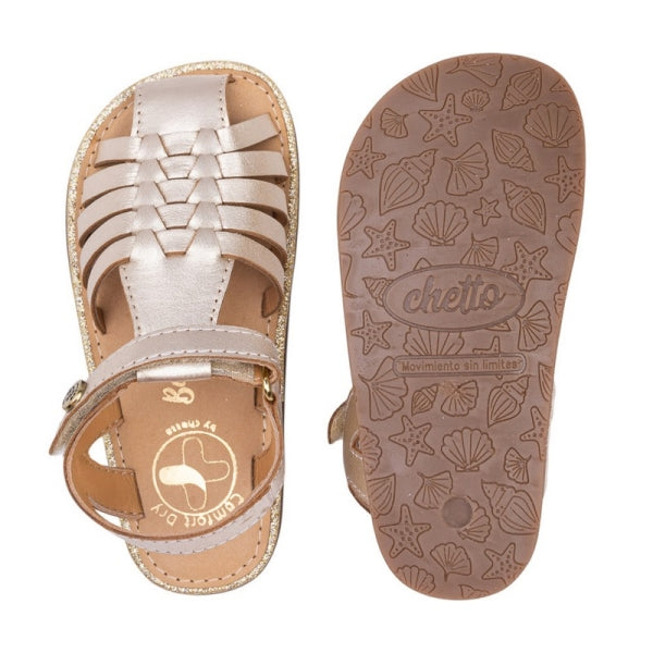 Chetto - Sandália barefoot (Ouro)