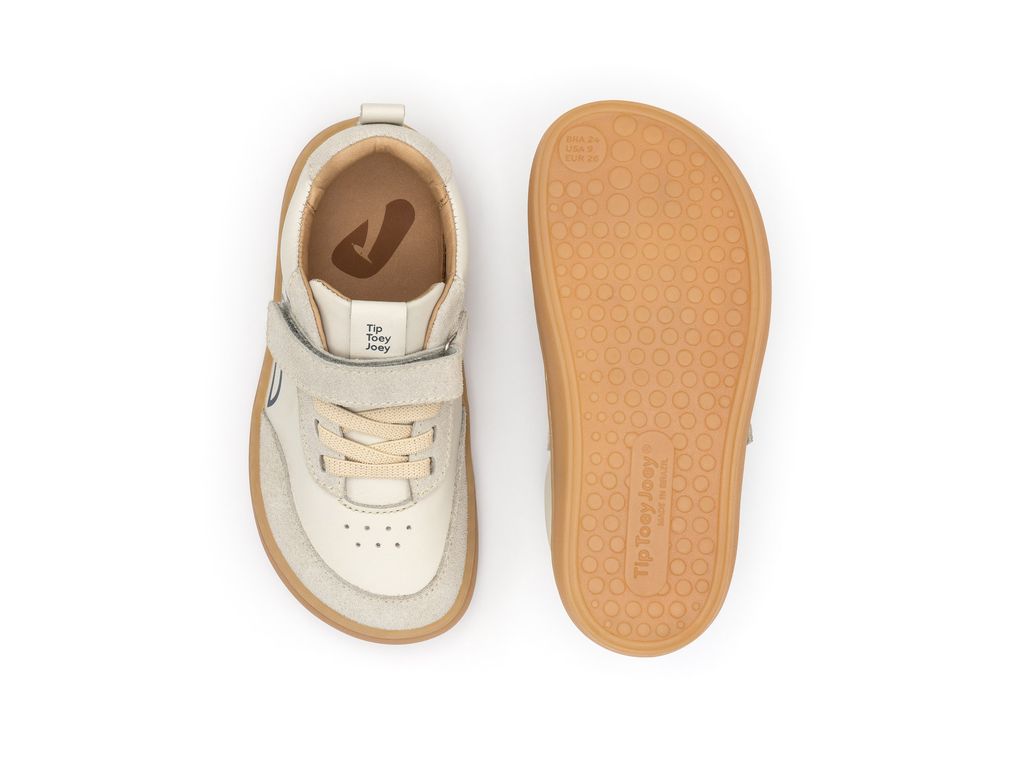 Tip Toey Joey - Outline (Tapioca & Ivory Suede)