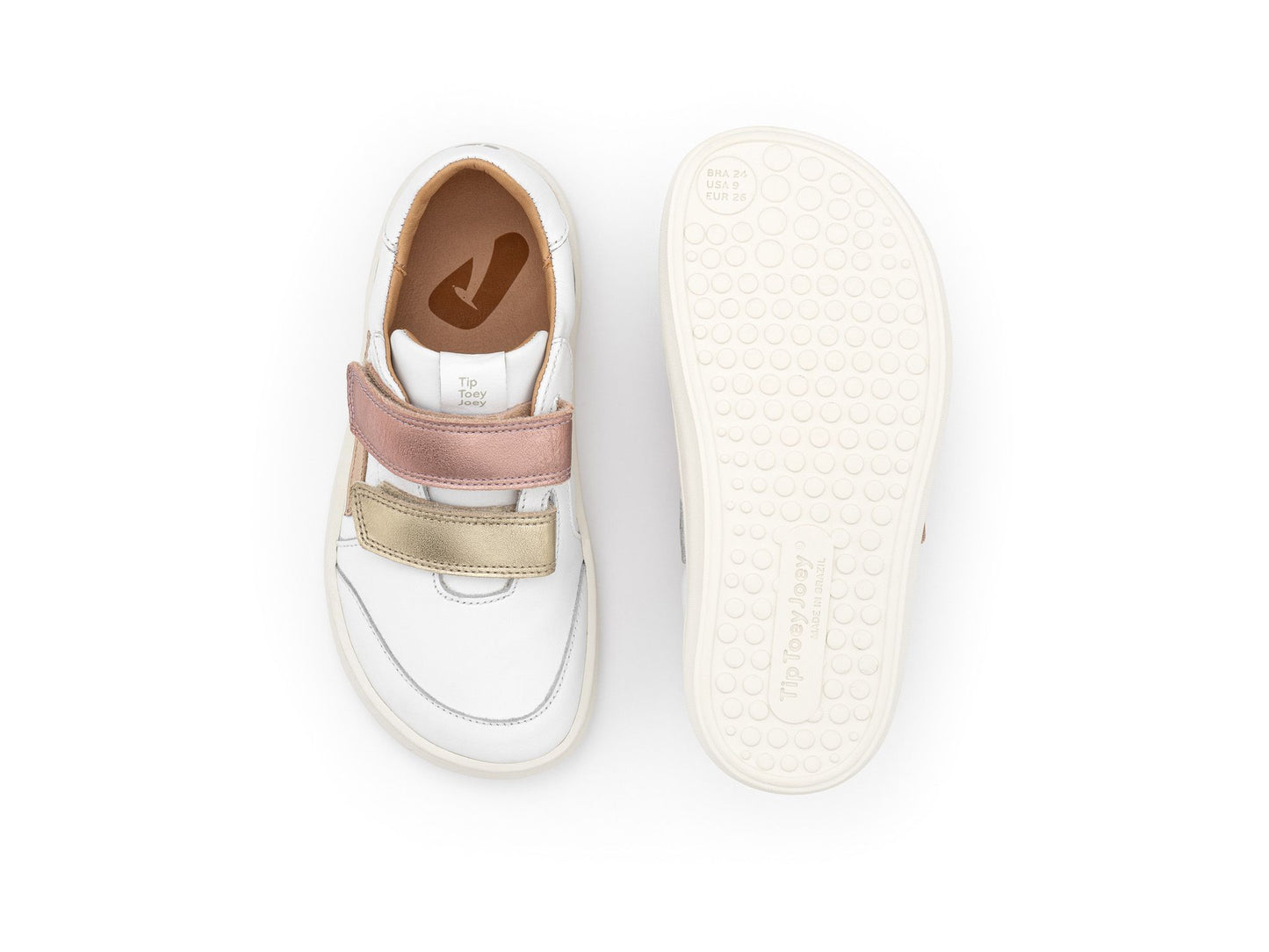 Tip Toey Joey - Landy (White, Champagne & Rose Gold)
