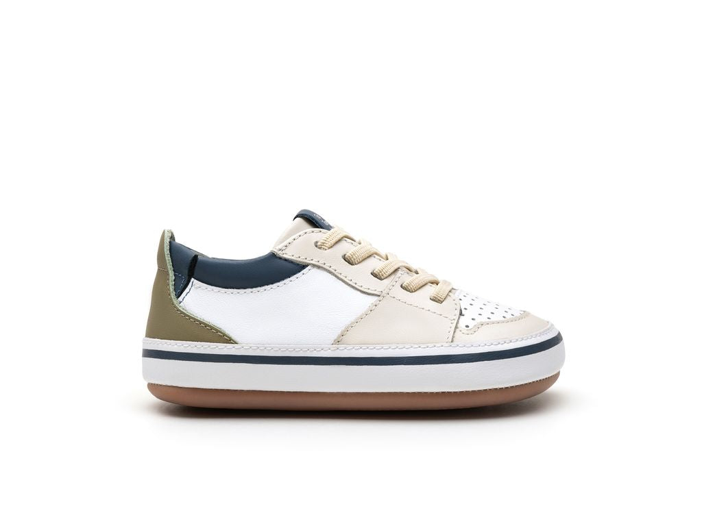 Tip Toey Joey - Ollie (White, Tapioca & Olive Tree)
