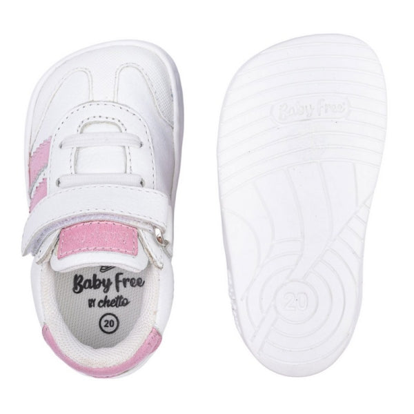 Chetto - Desportivo barefoot (Branco e Rosa)