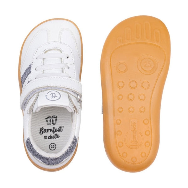 Chetto - Desportivo barefoot (Branco e Prata)