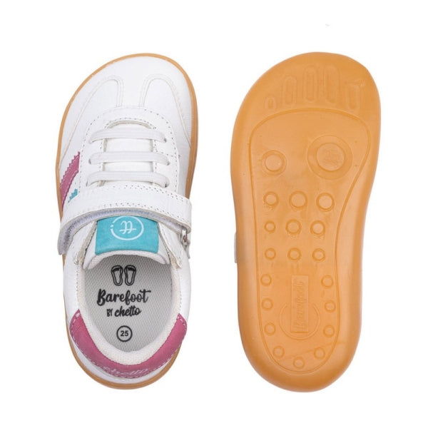 Chetto - Desportivo barefoot (Branco & Turquesa)
