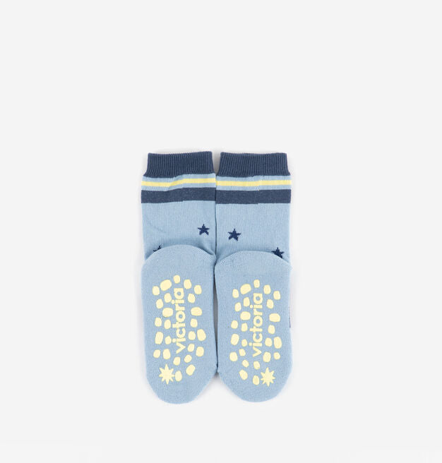 Victoria Barefoot - Meias Antiderrapantes (Azul)