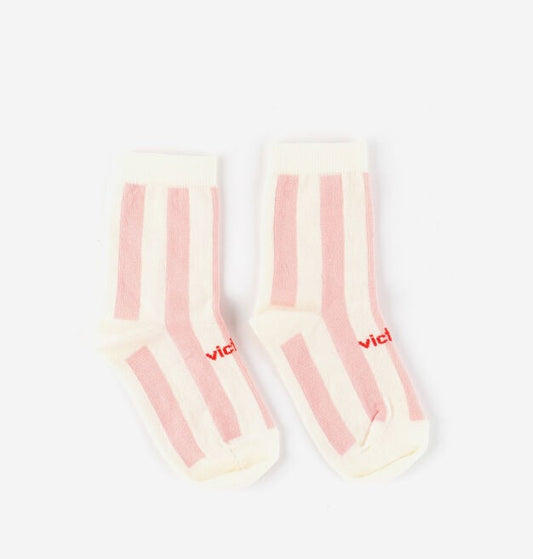 Victoria Barefoot - Meias barefoot riscas (Rosa)