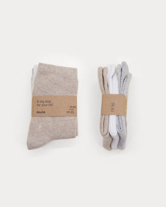 Muris - Meias cano médio barefoot (3 unidades)